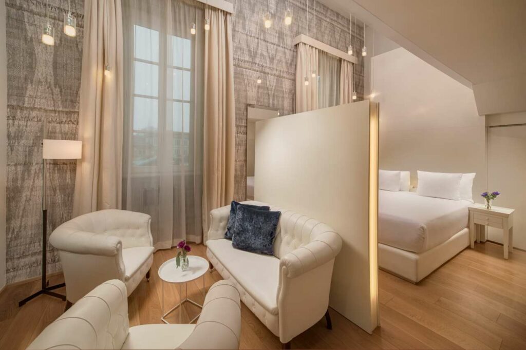 A suite at the Avani Palazzo Moscova in Milan