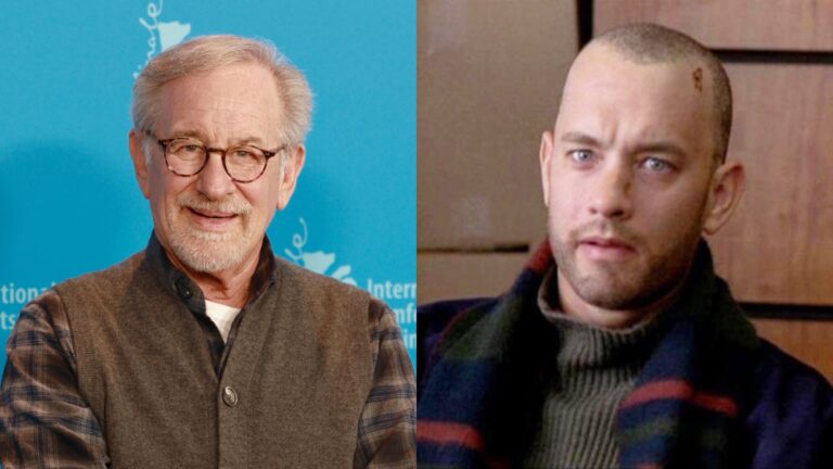 a composite of head and shoulders shots of Steven and Tom Hanks