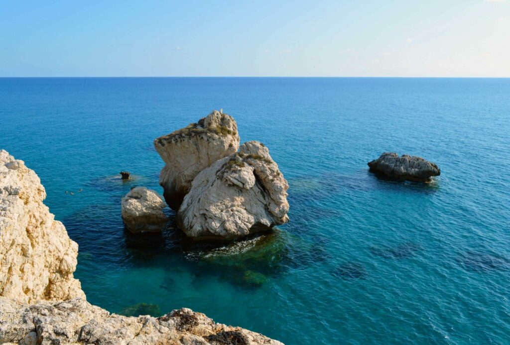 Aprodite's Rock in the sea