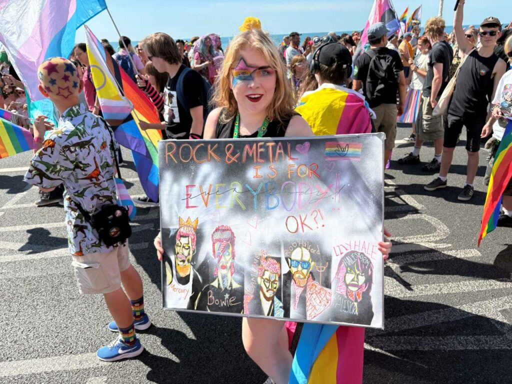 People walking in Brighton Pride 2026