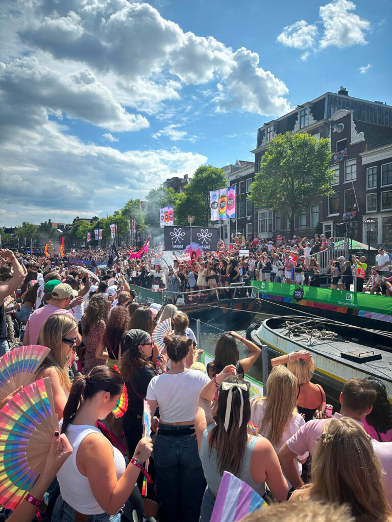 The atmosphere at WorldPride's Canal Pride