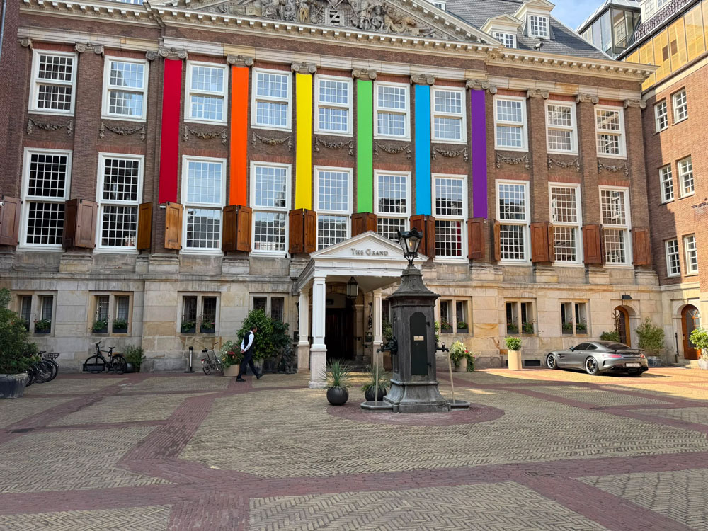 The Sofitel Legend the Grand Amsterdam dressed up for WorldPride