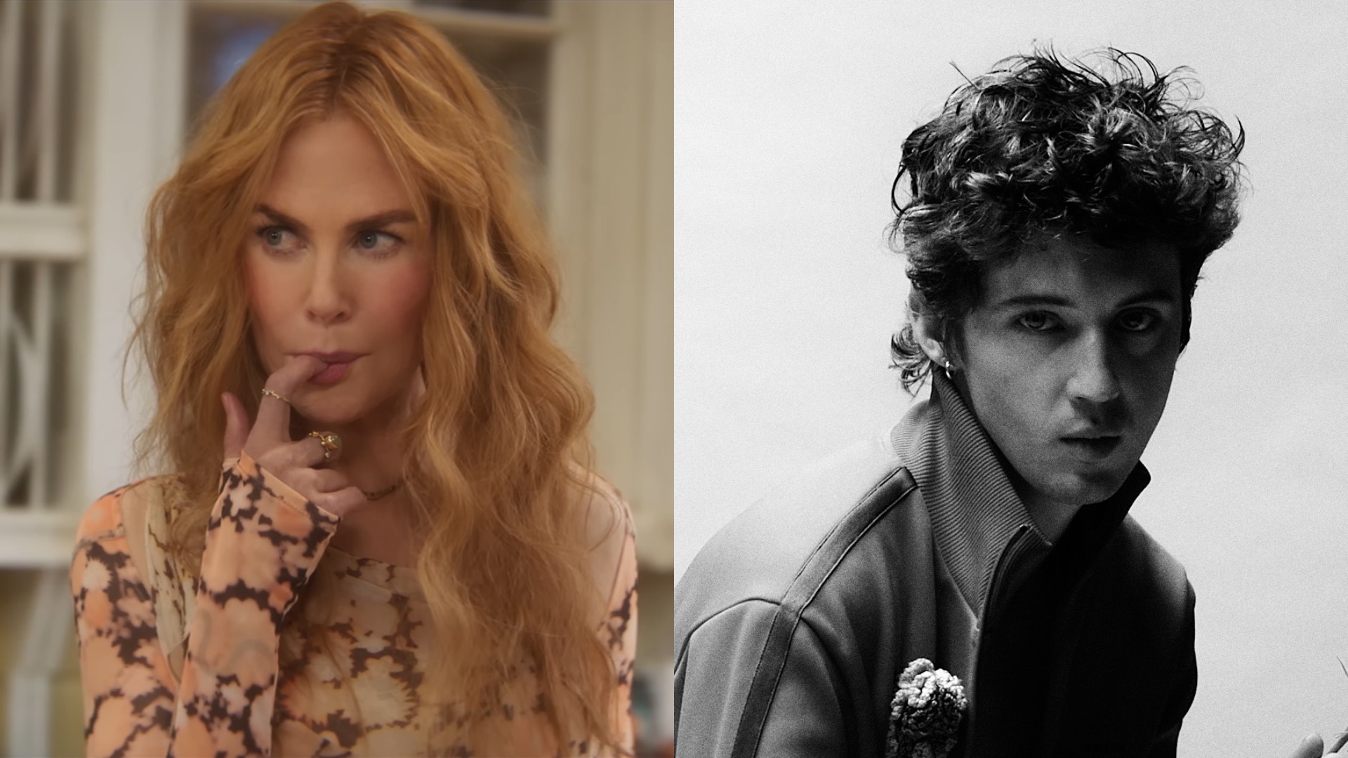 a composite of Nicole Kidman head and shoulders shot , and one of troye