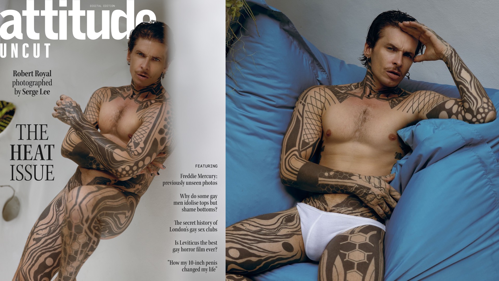Robert Royal on the cover of Attitude Uncut (Images: Serge Lee)