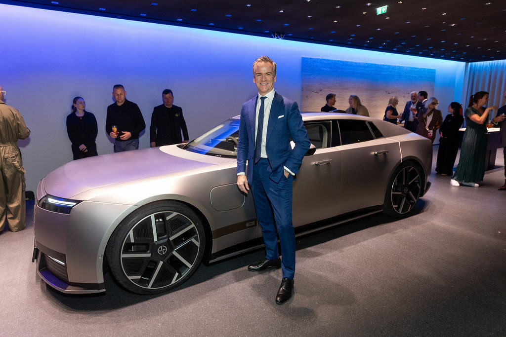 Michael Bonsor at the Jaguar Type 01 unveiling