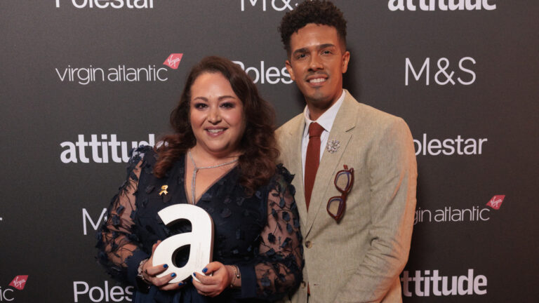 Sara Grossman and Brandon Wolf at the Attitude Awards 2026